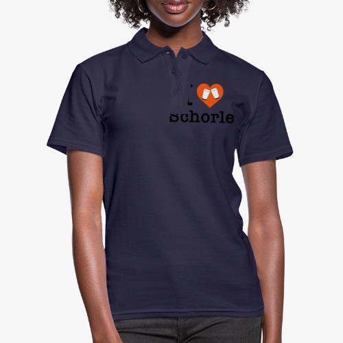 I love Schorle – Dubbeglas - Frauen Polo Shirt