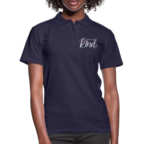 Amy's 'Free to be Kind' design (white txt) - Women's Polo Shirt