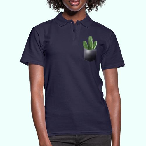 kieszeń kaktus - Koszulka polo damska