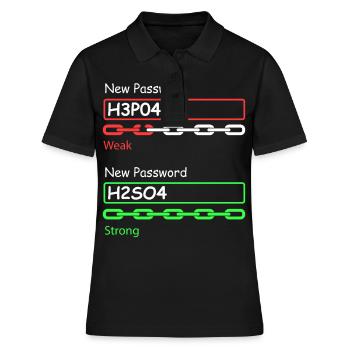 Chemistry chemistry student natural science biochemist - Women's Polo Shirt - black - Front - Ailine (174cm)
