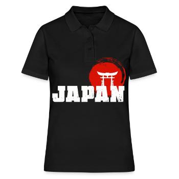 Japanese flag and a shrine - Women's Polo Shirt - black - Front - Ailine (174cm)