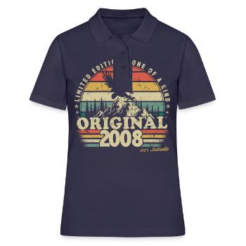 2008 geburtstag perspektive - Frauen Polo Shirt - Navy - Vorne - Ailine (174cm)