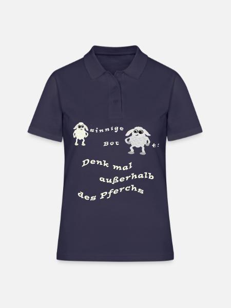 Denk mal außerhalb des Pferchs. - Frauen Polo Shirt - Navy