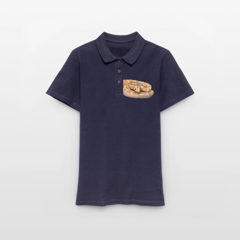Lavender Albino Ball Python (Python regius) Schla Women's Polo Shirt