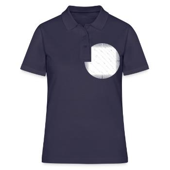 White round, white round. - Women's Polo Shirt - navy - Front - Ailine (174cm)