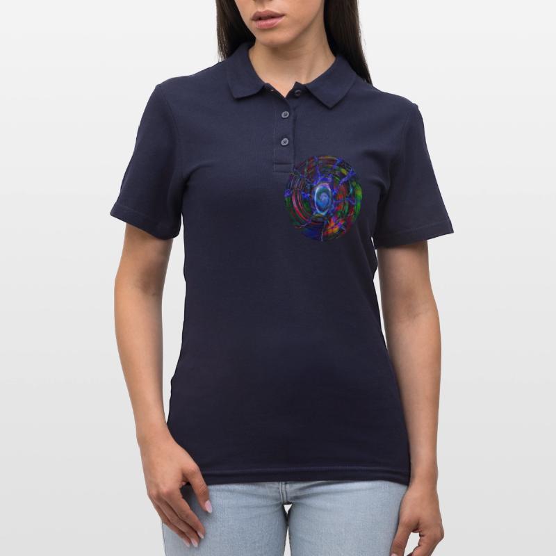 Boule de couleur éclair, boule de couleur éclair Polo Femme