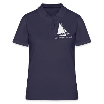 Voilier à voile - Polo Femme - bleu marine - Devant - Ailine (174cm)