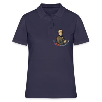Drôle de philosophe : Je ne peux pas reconnaître Emmanuel Kant - Polo Femme - bleu marine - Devant - Ailine (174cm)