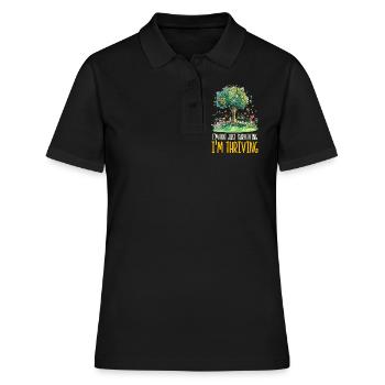 Stroke Survivor Not Just Surviving Thriving - Women's Polo Shirt - black - Front - Ailine (174cm)