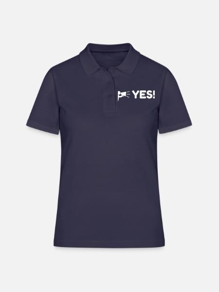 Megaphon JA! - Frauen Polo Shirt - Navy