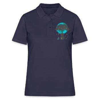 Cello String Instrument Gift - Women's Polo Shirt - navy - Front - Ailine (174cm)