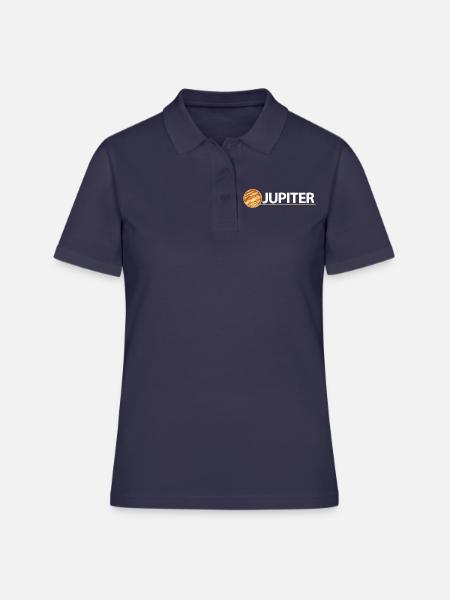Jupiter Planet Gift Rings Red Spot - Women's Polo Shirt - navy