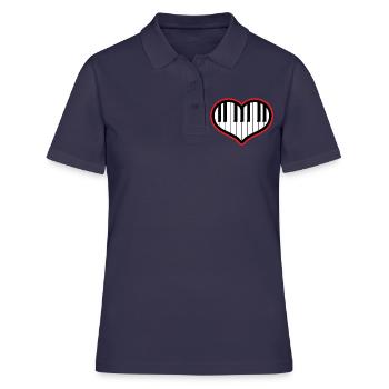 Piano gift piano and grand piano - Women's Polo Shirt - navy - Front - Ailine (174cm)