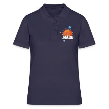 Planète rouge cadeau planète rouge - Polo Femme - bleu marine - Devant - Ailine (174cm)