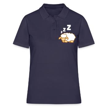 Schaf Geschenk Wolle Fell - Frauen Polo Shirt - Navy - Vorne - Ailine (174cm)