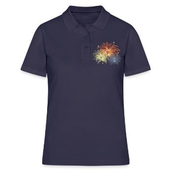 Cadeau de feu d'artifice du Nouvel An - Polo Femme - bleu marine - Devant - Ailine (174cm)