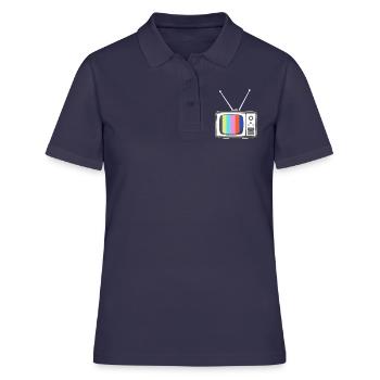 TV Geschenk Fernsehen Fernseher - Frauen Polo Shirt - Navy - Vorne - Ailine (174cm)