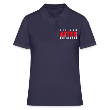 Ich hasse steuern Geschenk Steuern Hass nervig - Frauen Polo Shirt - Navy - Vorne - Ailine (174cm)