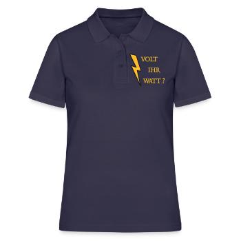 Volt Ihr Watt - Frauen Polo Shirt - Navy - Vorne - Ailine (174cm)