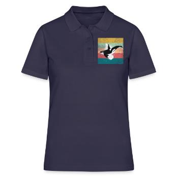 Timbre d'amour orque - Polo Femme - bleu marine - Devant - Ailine (174cm)