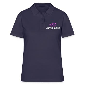 Boys Gang Herz Liebe - Frauen Polo Shirt - Navy - Vorne - Ailine (174cm)
