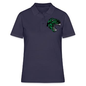 Tyrannosaurus t Rex Dinosaurier Rex - Frauen Polo Shirt - Navy - Vorne - Ailine (174cm)