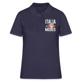 Mode Italie - Polo Femme - bleu marine - Devant - Ailine (174cm)