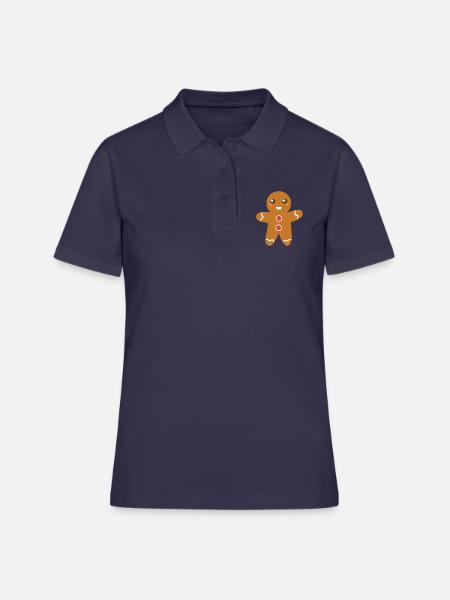 Netter Lebkuchenmann - Frauen Polo Shirt - Navy