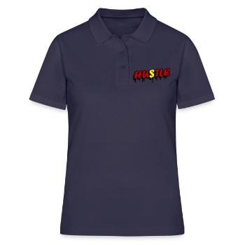 Hustle Quote - Frauen Polo Shirt - Navy - Vorne - Ailine (174cm)