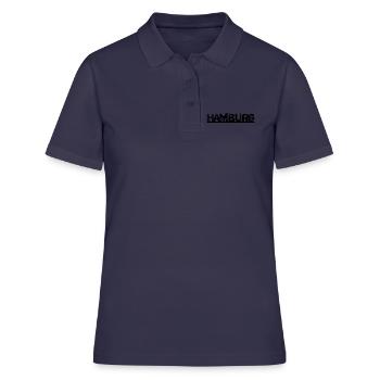 Hamburg skyline with sights - Women's Polo Shirt - navy - Front - Ailine (174cm)