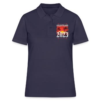 Goldstrand 2023 - Frauen Polo Shirt - Navy - Vorne - Ailine (174cm)