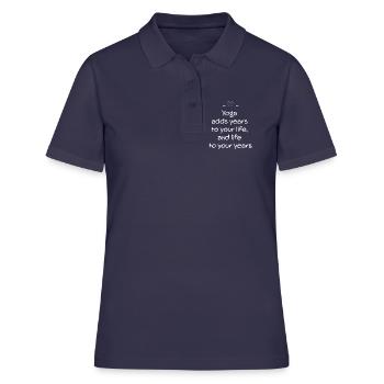 Yoga - Polo Femme - bleu marine - Devant - Ailine (174cm)