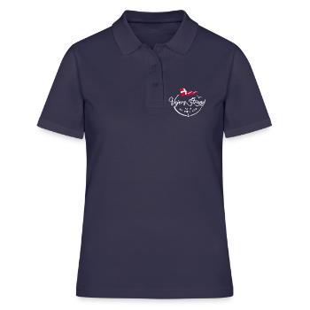 VEJERS STRAND - Dänemark - Denmark - Danmark - w - Frauen Polo Shirt - Navy - Vorne - Ailine (174cm)