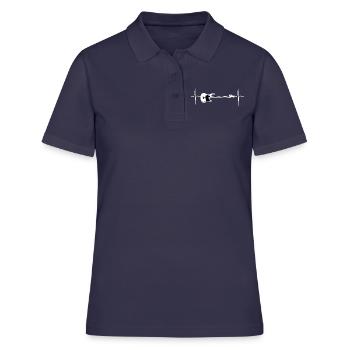 herzschlag e bass - Frauen Polo Shirt - Navy - Vorne - Ailine (174cm)