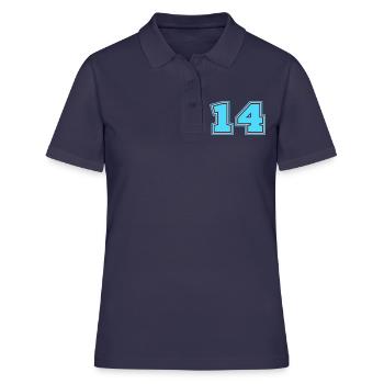 14 Number number - Women's Polo Shirt - navy - Front - Ailine (174cm)