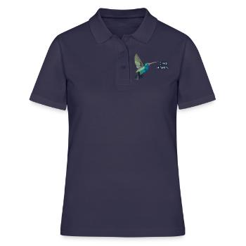 I poop on fascists - Frauen Polo Shirt - Navy - Vorne - Ailine (174cm)