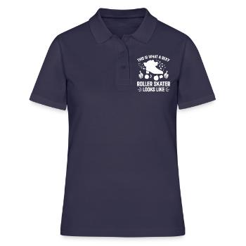 Roller Skates Roller Skating - Sexy Roller Skater - Women's Polo Shirt - navy - Front - Ailine (174cm)