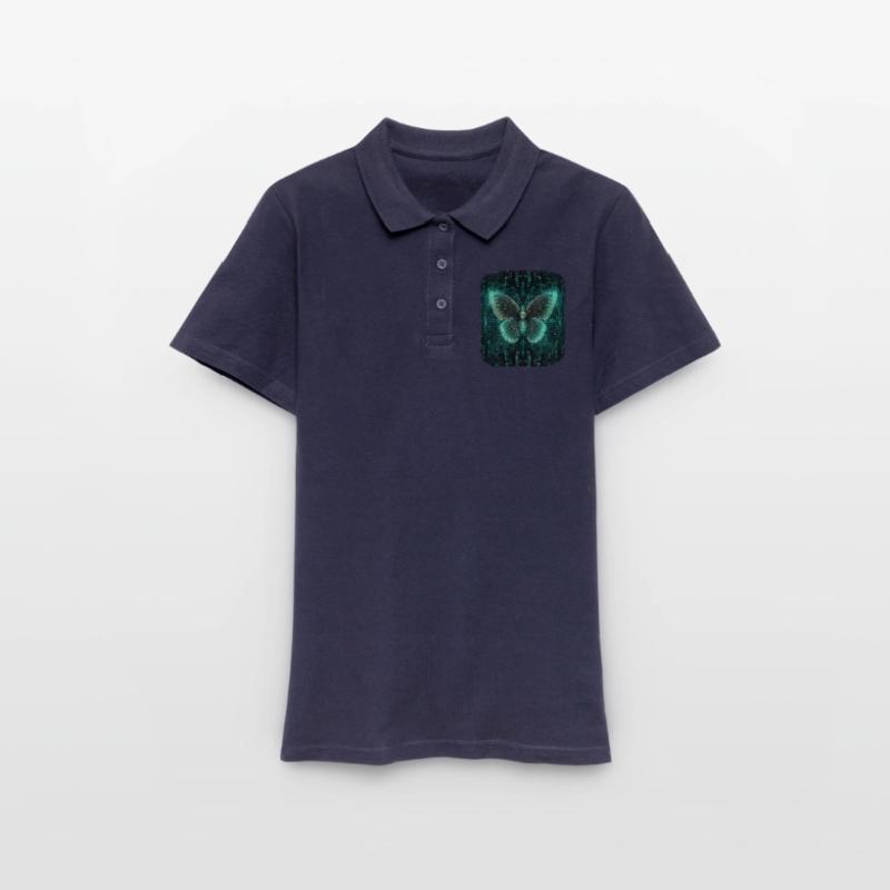 Programmierung PC Programm Code Schmetterling Frauen Polo Shirt