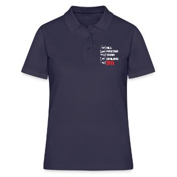 All Faster Than Dialing Artillery Rights Gunsmith - Women's Polo Shirt - navy - Front - Ailine (174cm)