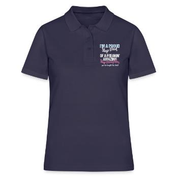 Stepdad I'm A Proud Step Dad Of Amazing Step - Women's Polo Shirt - navy - Front - Ailine (174cm)