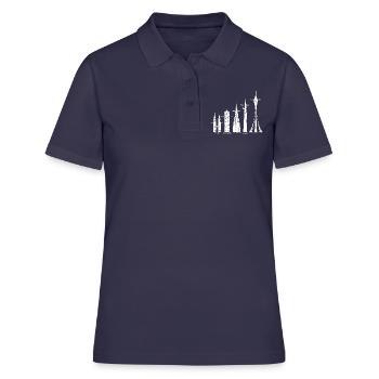 Les plus hauts gratte-ciel Nuages Bâtiments Méga tours - Polo Femme - bleu marine - Devant - Ailine (174cm)