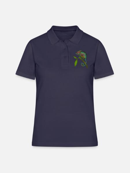 Chamaeleon - Frauen Polo Shirt - Navy