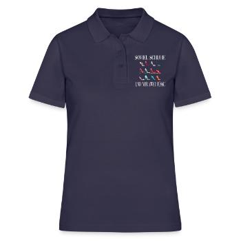 Soviel Schuhe Und Nur Zwei Füsse - Frauen Polo Shirt - Navy - Vorne - Ailine (174cm)