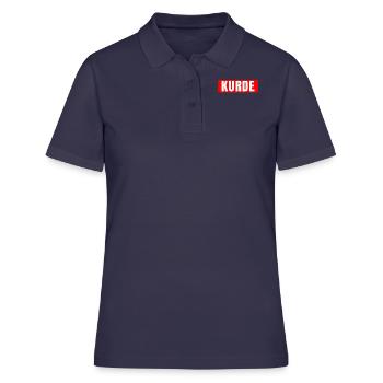 Kurde Polska Polen Polnisches Schimpfwort - Frauen Polo Shirt - Navy - Vorne - Ailine (174cm)