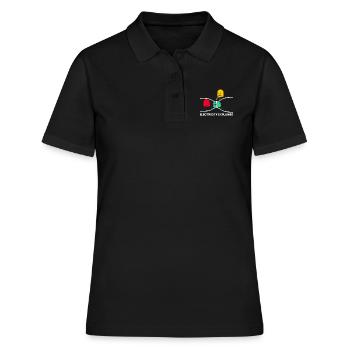 Electricity Explained gift Physics Electrician - Women's Polo Shirt - black - Front - Ailine (174cm)