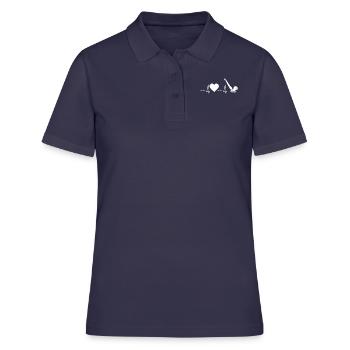 Rythme cardiaque Fréquence cardiaque Synchrone - Polo Femme - bleu marine - Devant - Ailine (174cm)