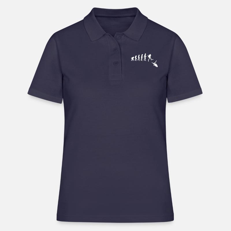Evolution du plongeur - Polo Femme - bleu marine
