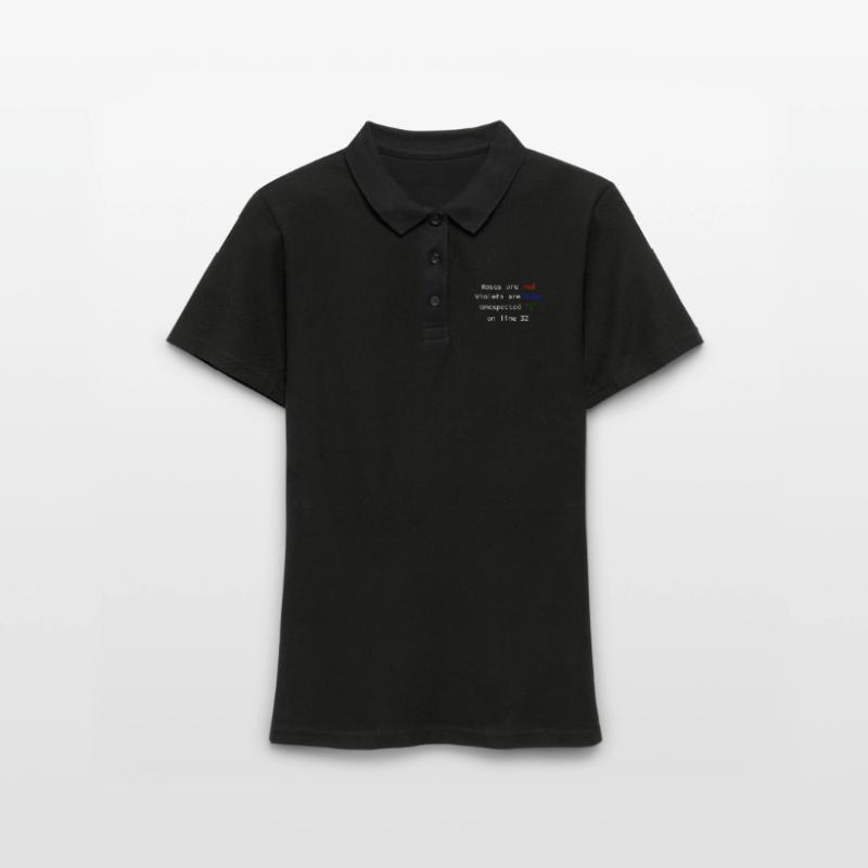 Unexpected on line | Programmierer Informatiker Frauen Polo Shirt