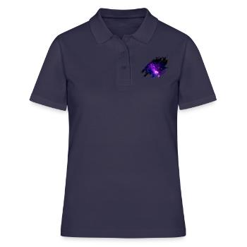 Idée Cadeau Espace Galaxie Voie Lactée - Polo Femme - bleu marine - Devant - Ailine (174cm)