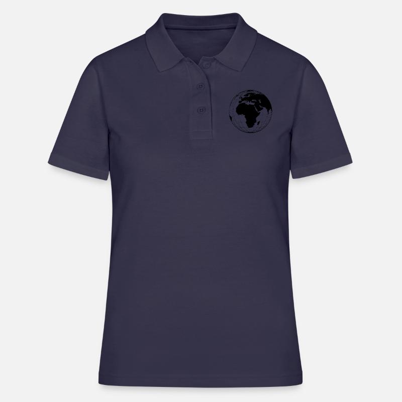 Globe terrestre - globe terrestre globe terrestre globe terrestre globe terrestre - Polo Femme - bleu marine